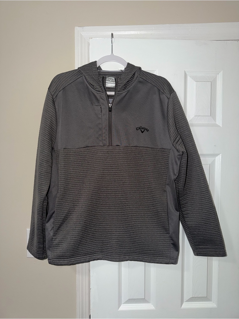 Callaway Gray Men's Quarter Zip Pullover Hoodie